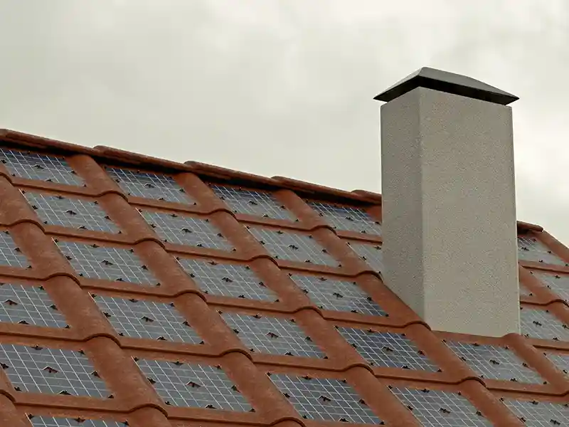 roof of solar tiles image